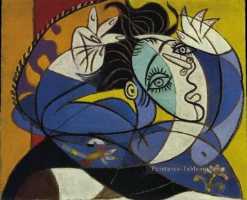  Pablo Peintre - Femme aux soutiens gorge leves Tete Dora Maar 1936 cubiste Pablo Picasso
